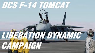 DCS F14 Tomcat Liberation Dynamic Campaign | Full Mission No Commentary