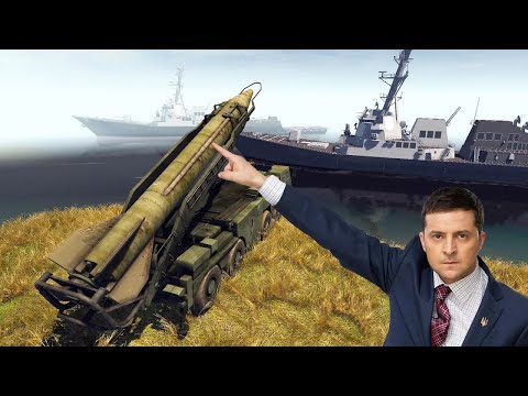 Видео: The new 500 Ukrainian 9К72 SCUD Missiles destroys Russian warship \ Men of War 2 Simulation