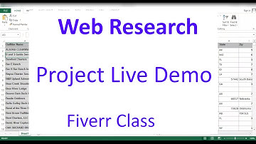 Web Research Project Live Demo | Web Research Work Demo  Beginners on Fiverr