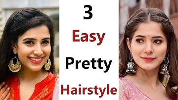 3 Easy New Look Hairstyle - Hairstyle for kurti | hairstyle for medium hairs | hairstyle