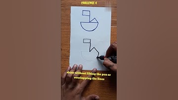 challenge 4#draw without lifting the pen or overlapping the lines#shorts#shivanart