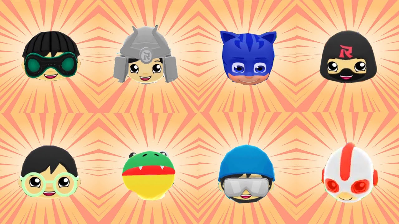 TAG WITH RYAN UPSIDE DOWN UNLOCK PATROL CAR AND PJ MASK RICOCHET RYAN ...