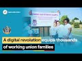 A digital revolution equips thousands of working union families