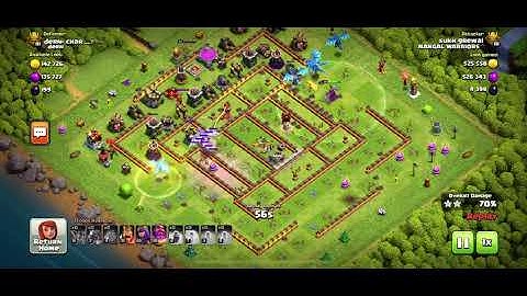 SUPER WIZARD + BATTLE BLIMP + INVISIBILITY SPELL super combo in TH12 ATTACK | clash of clans