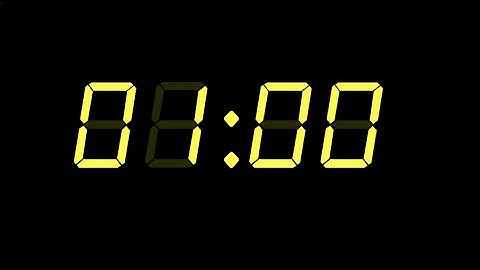 1 Minute Timer, retro yellow lcd alarm clock, with Alarm ⏰