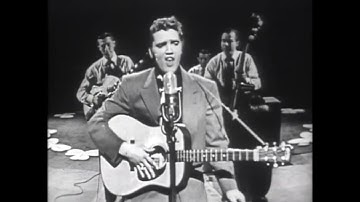 Elvis performing "HEARTBREAK HOTEL" on Stage Show - March 17, 1956