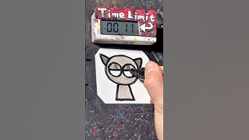 【ASMR】Drawing Gray(Sprunki Pyramixed) in 40 Sec