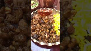 قنبر پلو شیرازی و دوغ و سالاد شیرازی رستوران خانه پرهامی شیراز