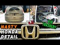 Super Cleaning a NEGLECTED Honda CRV! | NASTY Grimy Kid-Trashed Car Detailing Transformation!