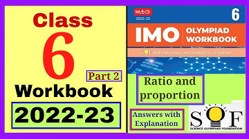 IMO Class 6 workbook 2022-23 Ratio and Proportion Mathmatics Olympiad