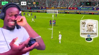 R.Carlos DESTROYING Defenders in FC MOBILE