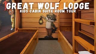 Great Wolf Lodge | Kids Cabin Suite room tour Grapevine Texas #greatwolflodge #texasthemepark