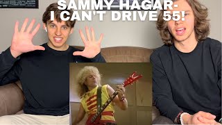 Twins React To Sammy Hagar- I Can't Drive 55!!!