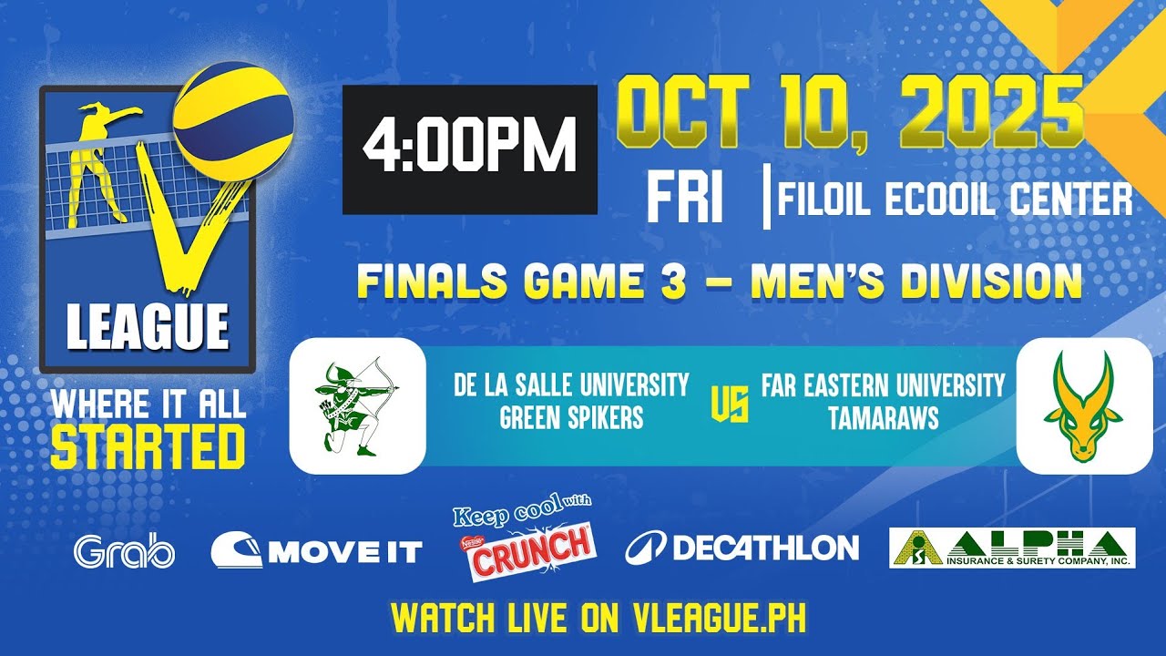 DLSU vs. FEU - Full Match | Finals G3 | 2025 V-League Collegiate Challenge Men's Category