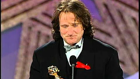 Golden Globes 1992 Robin Williams Wins the Award for Best Actor in a Motion Picture