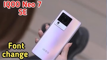 Font Change In Iqoo Neo 7 SE, How To Change Font Style In Iqoo Neo 7 SE, Iqoo Neo 7 SE  Mein Font