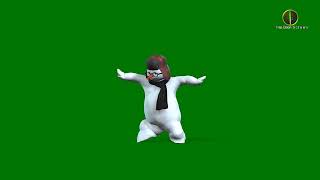 Snowman Dancing Green Screen HD