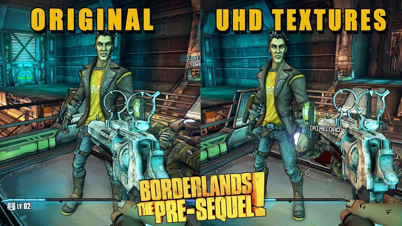 Borderlands 2 Original Vs Uhd Textures Comparison In 4k Youtube