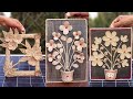 Amazing 3 Jute Cardboard Wall Mat Showpiece Craft Ideas || DIY Easy Floral Wall Hanging Decor