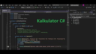 Membuat Kalkulator Sederhana di C# console apps