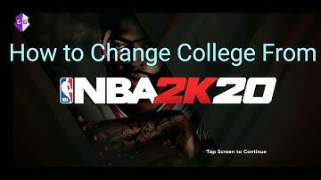 NBA2K20 How to change "college from"