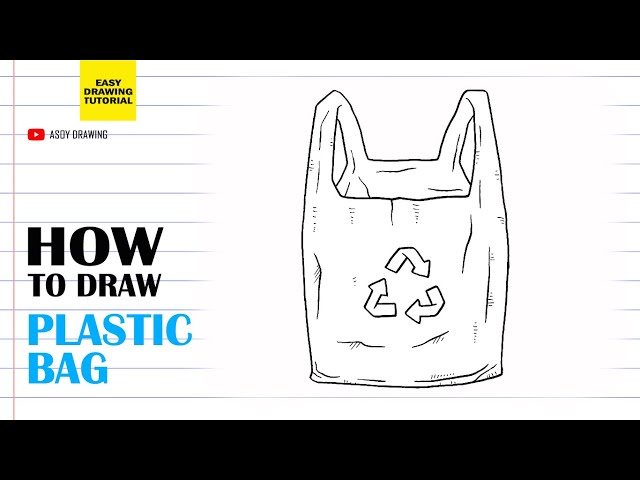 Watercolor plastic bag symbol of pollution Vector Image