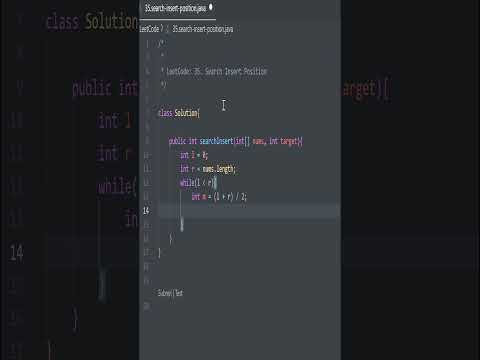 Search Insert Position | Google Interview Question | LeetCode 35 #leetcode #dsa #java #interview