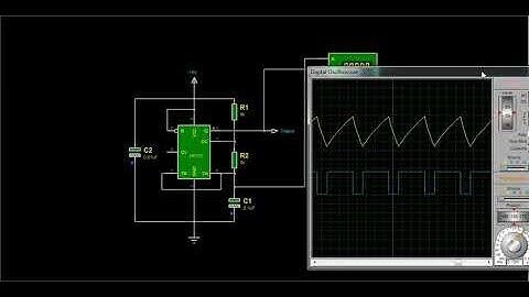 555 timer as astable multivibrator simulation in proteus