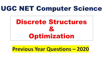 UGC NET Computer Science | NTA NET Previous Year Questions 2020 | Discrete Structures | UGC NET MCQs