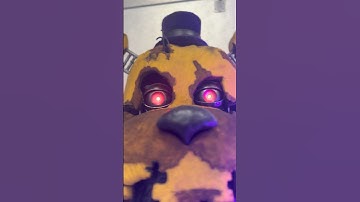 I made a 11ish ft Nightmare Fredbear and here’s the reveal 💀#fivenightsatfreddy #nightmarefredbear