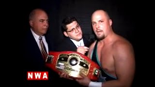 Adam Pearce is presented with the red NWA Championship; August 2, 2008