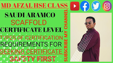 SCAFFOLD SUPERVISOR AND INSPECTOR CERTIFICATION LEVEL