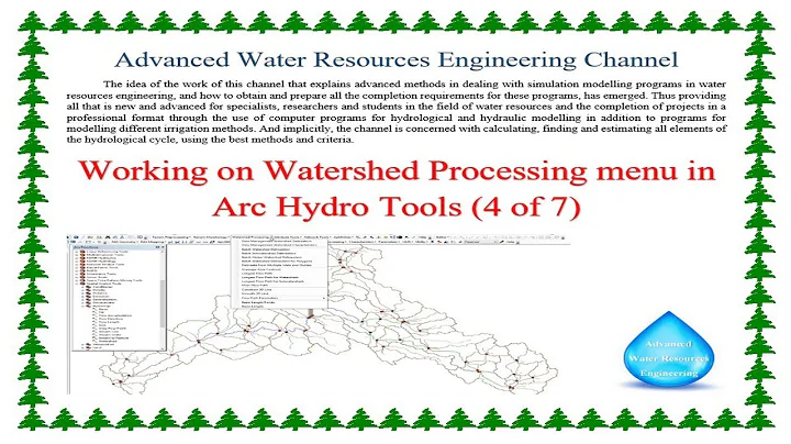 Working on Watershed Processing menu in Arc Hydro Tools 4 of 7