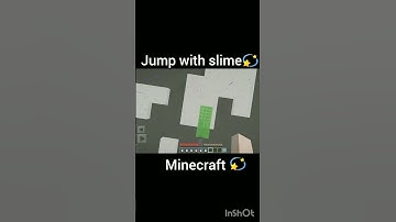 Jumping on Slime Blocks in Minecraft💫#shorts
