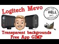 Making transparent titles for Logitech Mevo  using free app Gimp