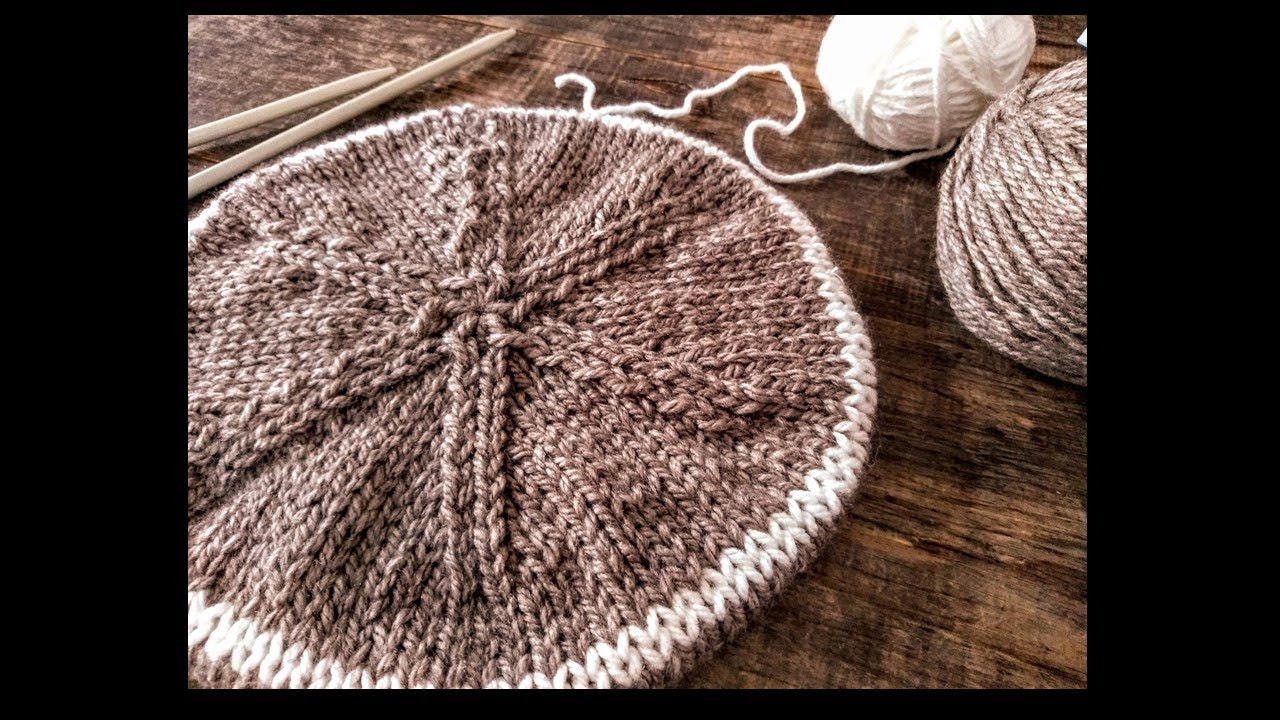 Boina tejida a dos agujas ¡Paso a paso y muy fácil!