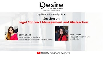 Session on Legal Contracts Management and Abstraction