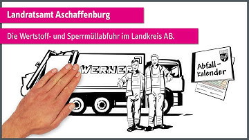 explainity® Erklärvideo: "Die Wertstoff- und Sperrmüllabfuhr im Landkreis Aschaffenburg."
