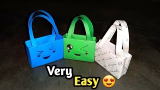 Origami paper pag।  How to make paper bag with Handle।  Origami gift box।  Sohag art and craft..