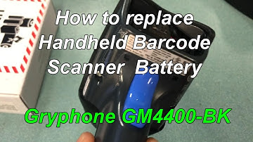 How to replace handheld barcode scanner battery Gryphone GM4400 BK