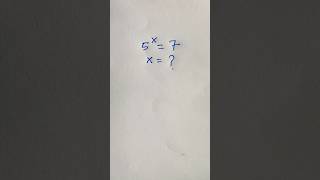 Exponential Equation , 5^x =7 #maths #exponential Net Worth
