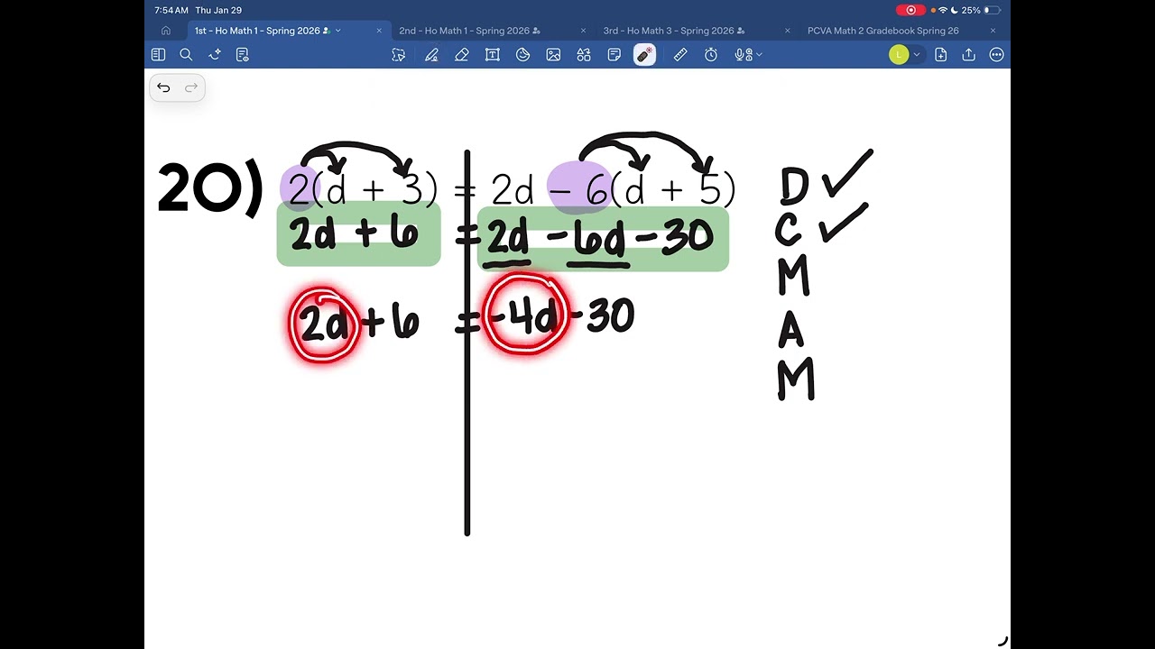 Multi-Step Equations Problem 20