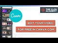 Edit video in Canva.com for free | video tutorial By The Vlog Academy
