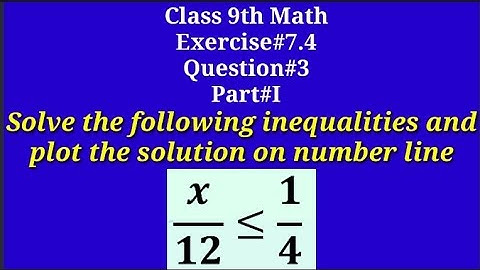 Solve the following inequalities and plot the solution on number line || Qazi Math Academy