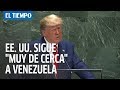 Estados Unidos sigue "muy de cerca" la situación en Venezuela, según Trump