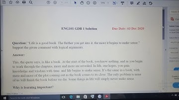 eng 101 gdb no 1 solution fall 2020