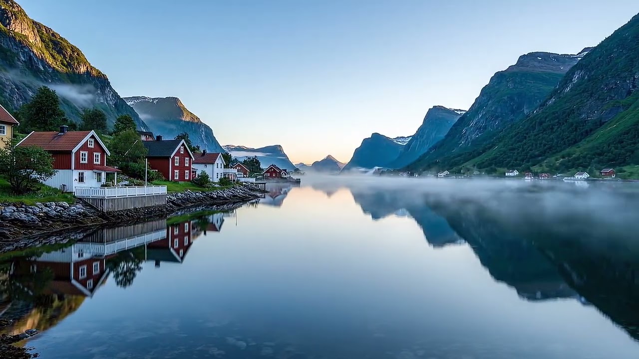 Peaceful Fjords 🌊 Calming Music & Nature Sounds for Deep Relaxation | WAVERA | EP08