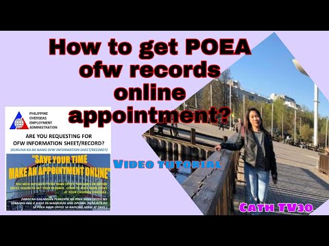 HOW TO GET POEA OFW RECORDS| ONLINE APPOINTMENT?2021|CATHTV30