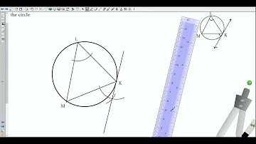 Construction of tangent without using centre of the circle
