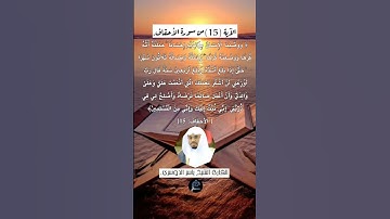 الآية (15) من سورة الأحقاف// القارئ الشيخ ياسر الدوسري.